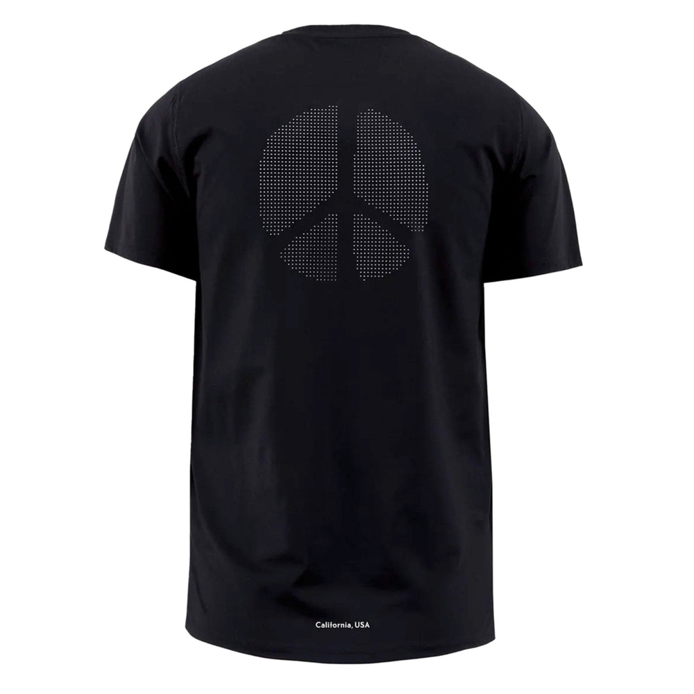 District Vision Men's Ultralight Aloe Tee Black Wordmark - achilles heel