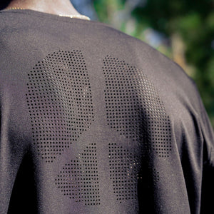 District Vision Men's Ultralight Aloe Tee Black Wordmark - achilles heel