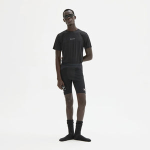 District Vision Men's Ultralight Aloe Tee Black Wordmark - achilles heel