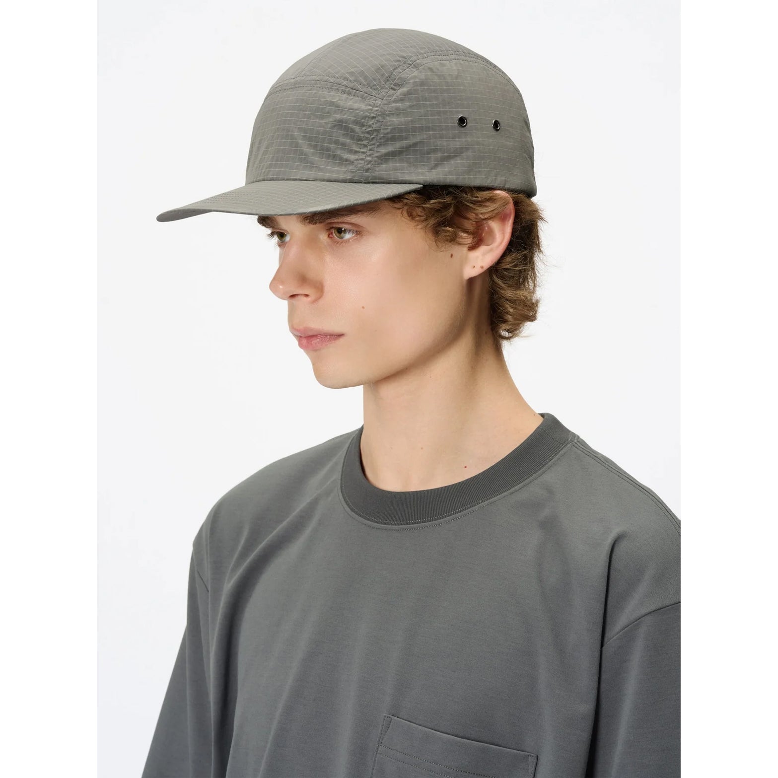 Goldwin Dope Dyed Rip-Stop Wind Cap Moon Mist at Achilles Heel
