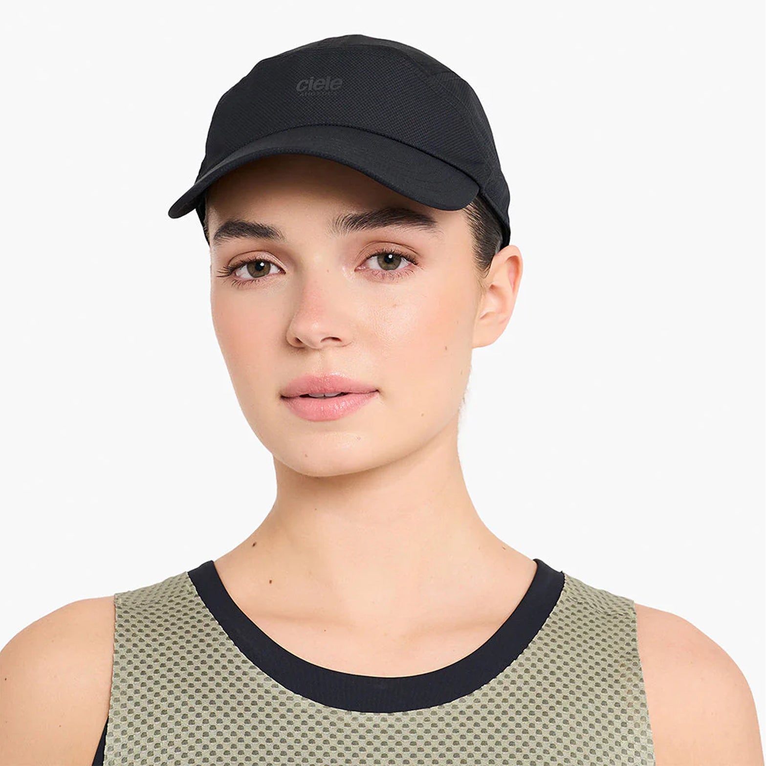 Ciele FSTCap SC Classic Athletics SL Shadowcast front view on runner showing low-profile fit and pre-curved SOFTcurved brim
