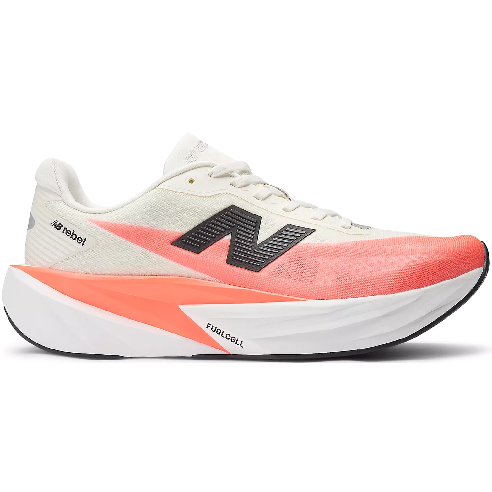 Men's Fuelcell Rebel v5 Running Shoes Urgent Red / White / Sea Salt - Achilles Heel