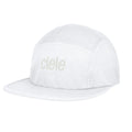 Ciele GOCap Classic Athletics Ghost front view showing 5-panel construction with curved bill and COOLmatic mesh for breathable running