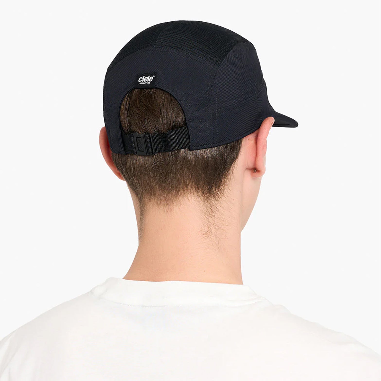 Ciele GOCap Classic Athletics Shadowcast back view on runner showing adjustable closure and reflective detailing