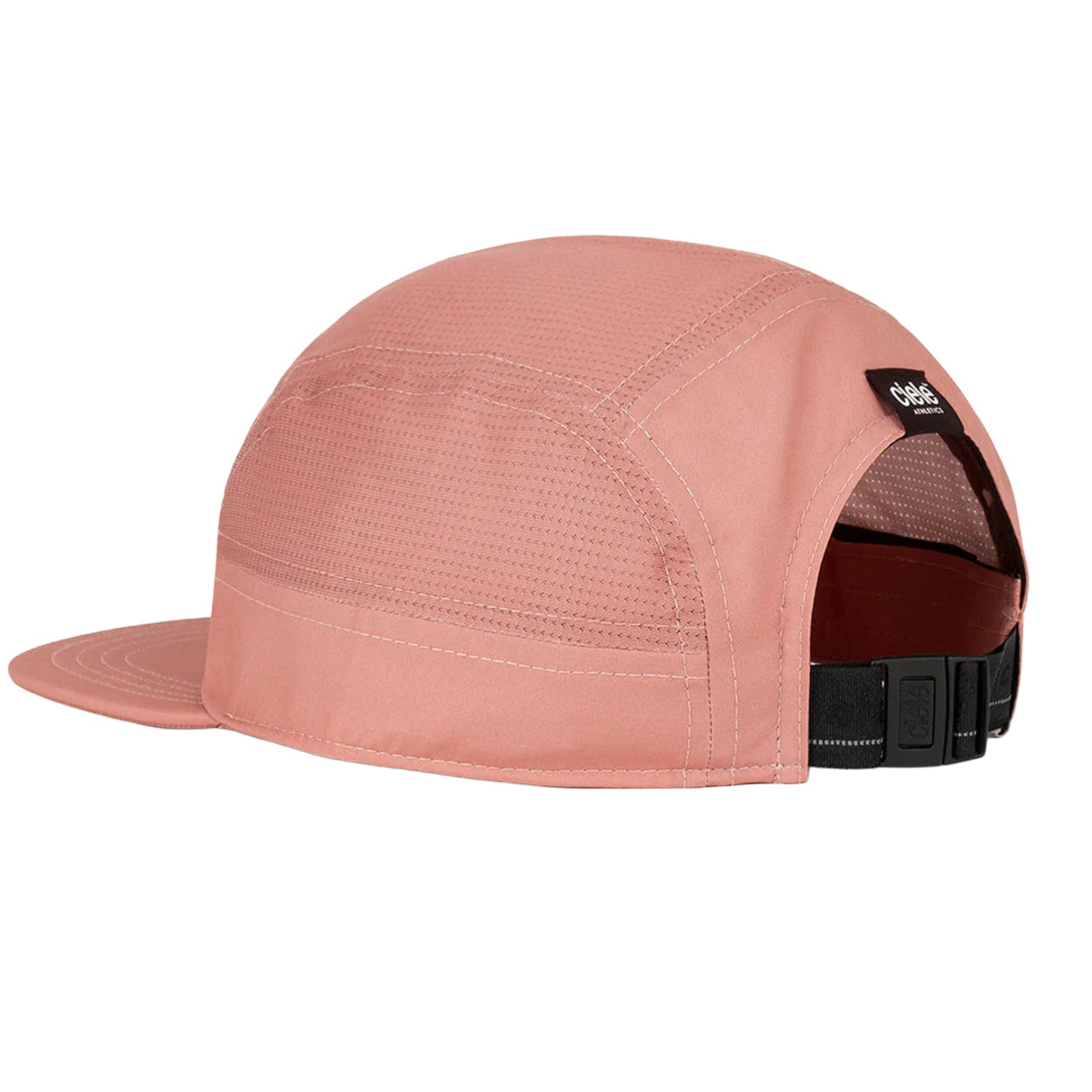 Ciele GOCap Comp Century Rose Dawn back view showing adjustable closure with reflective elements and COOLmatic PLUS MIKRAmesh for accelerated cooling