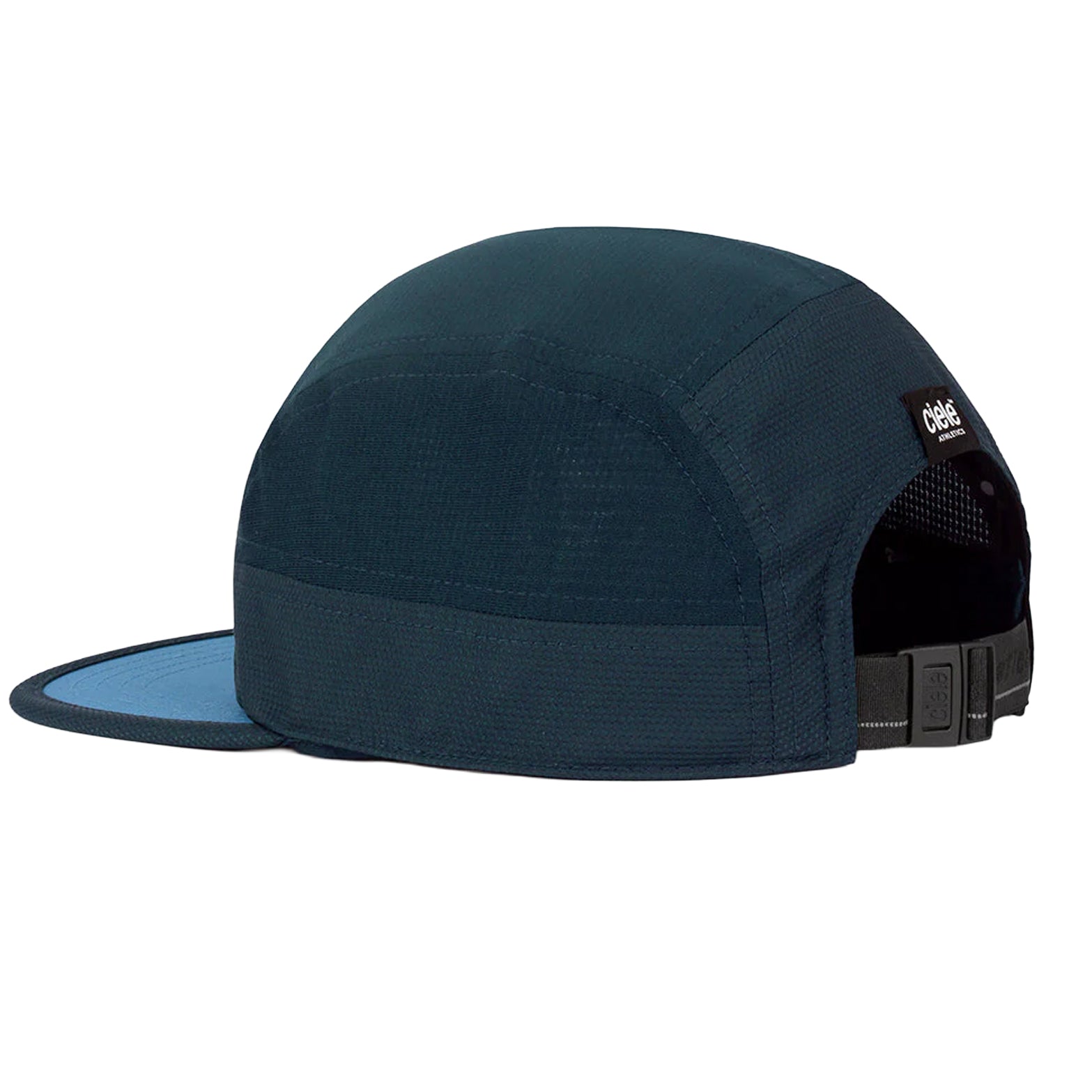 Ciele GOCap EQ Nouveau Deep Space back side angle view showing COOLmatic PLUS MIKRAmesh top panels and TUFFtek canvas construction