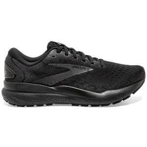 Brooks Men's Ghost 16 Extra Wide Fit Running Shoes Black / Black / Ebony - achilles heel