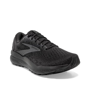 Brooks Men's Ghost 16 Extra Wide Fit Running Shoes Black / Black / Ebony - achilles heel