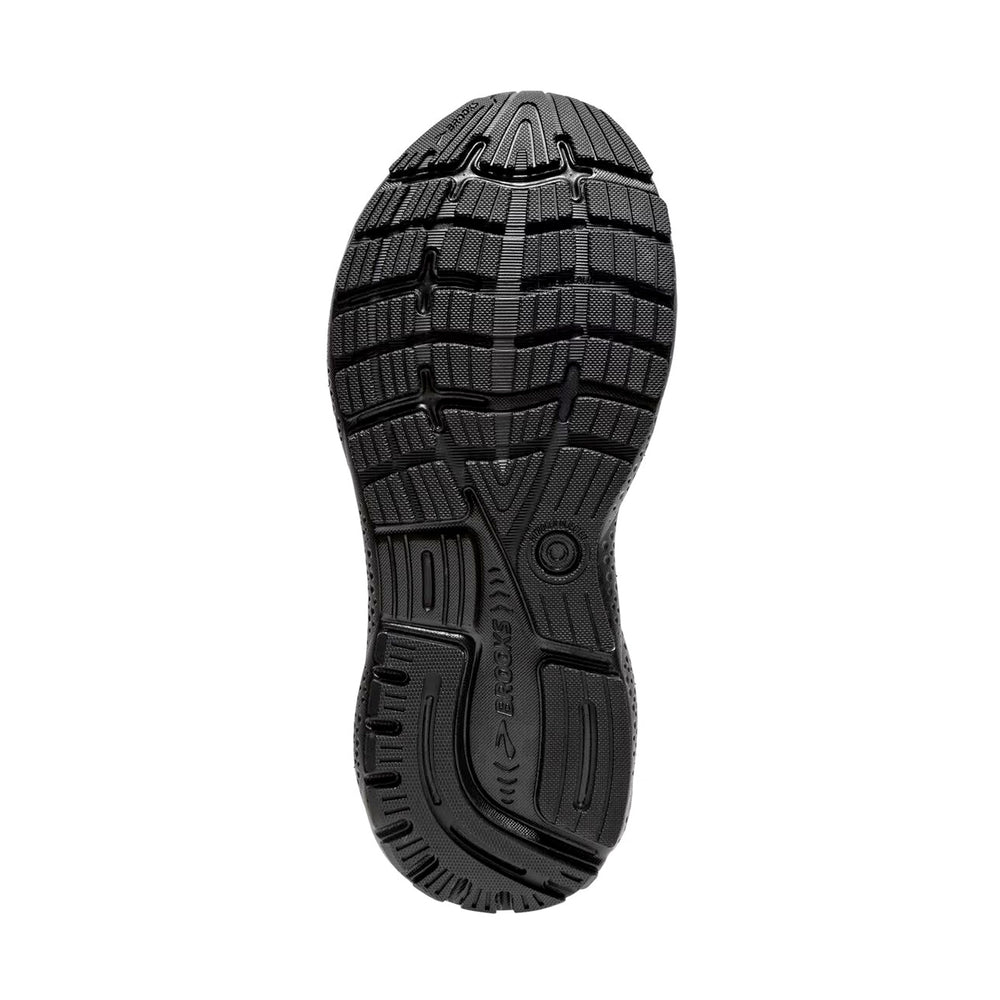 Brooks Men's Ghost 16 Extra Wide Fit Running Shoes Black / Black / Ebony - achilles heel