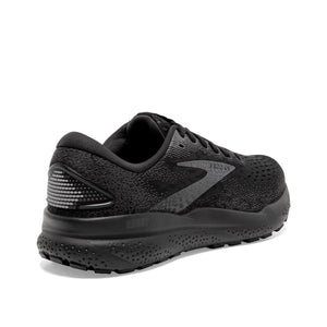 Brooks Men's Ghost 16 Extra Wide Fit Running Shoes Black / Black / Ebony - achilles heel