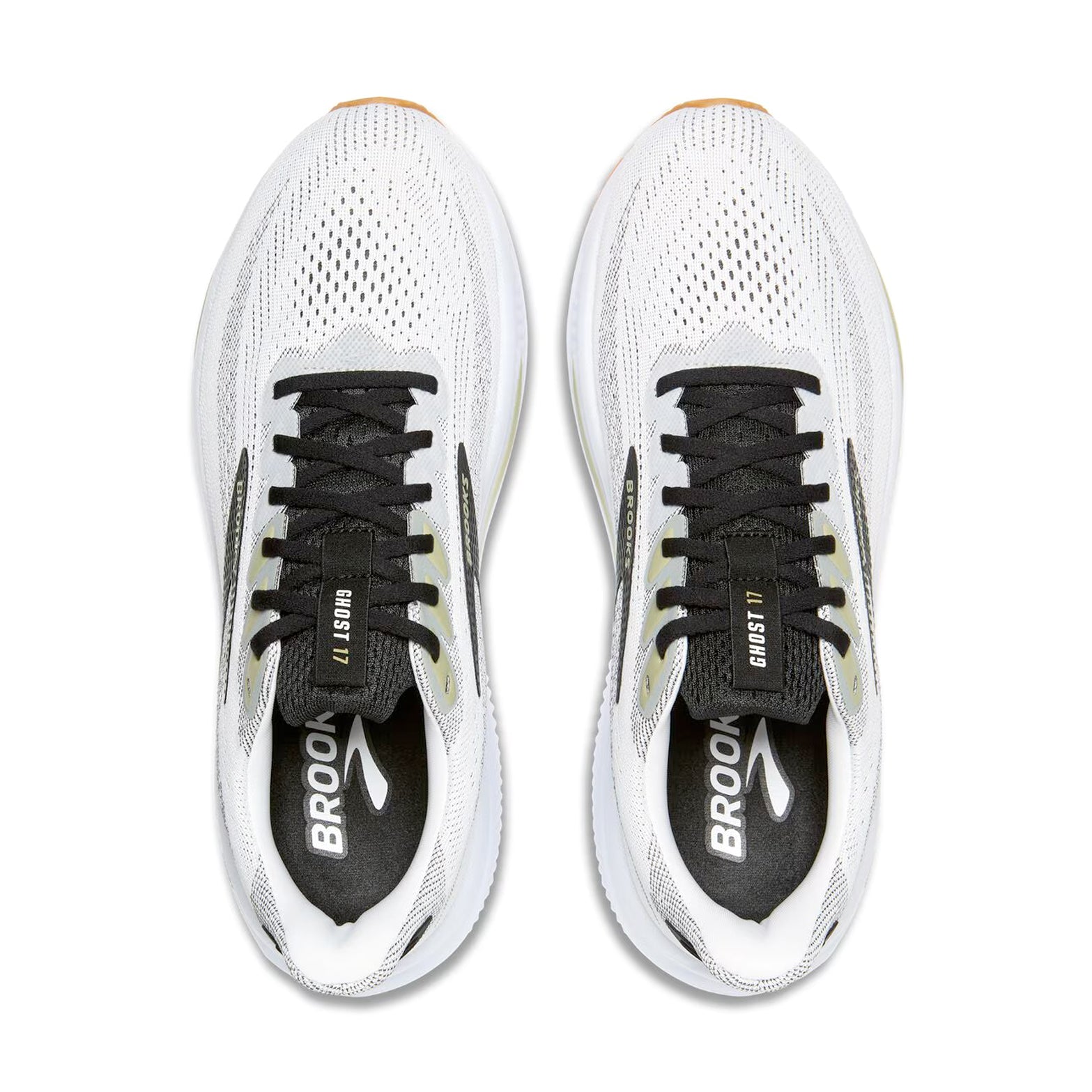 Men's Ghost 17 Running Shoes White / Black / Tea - Achilles Heel