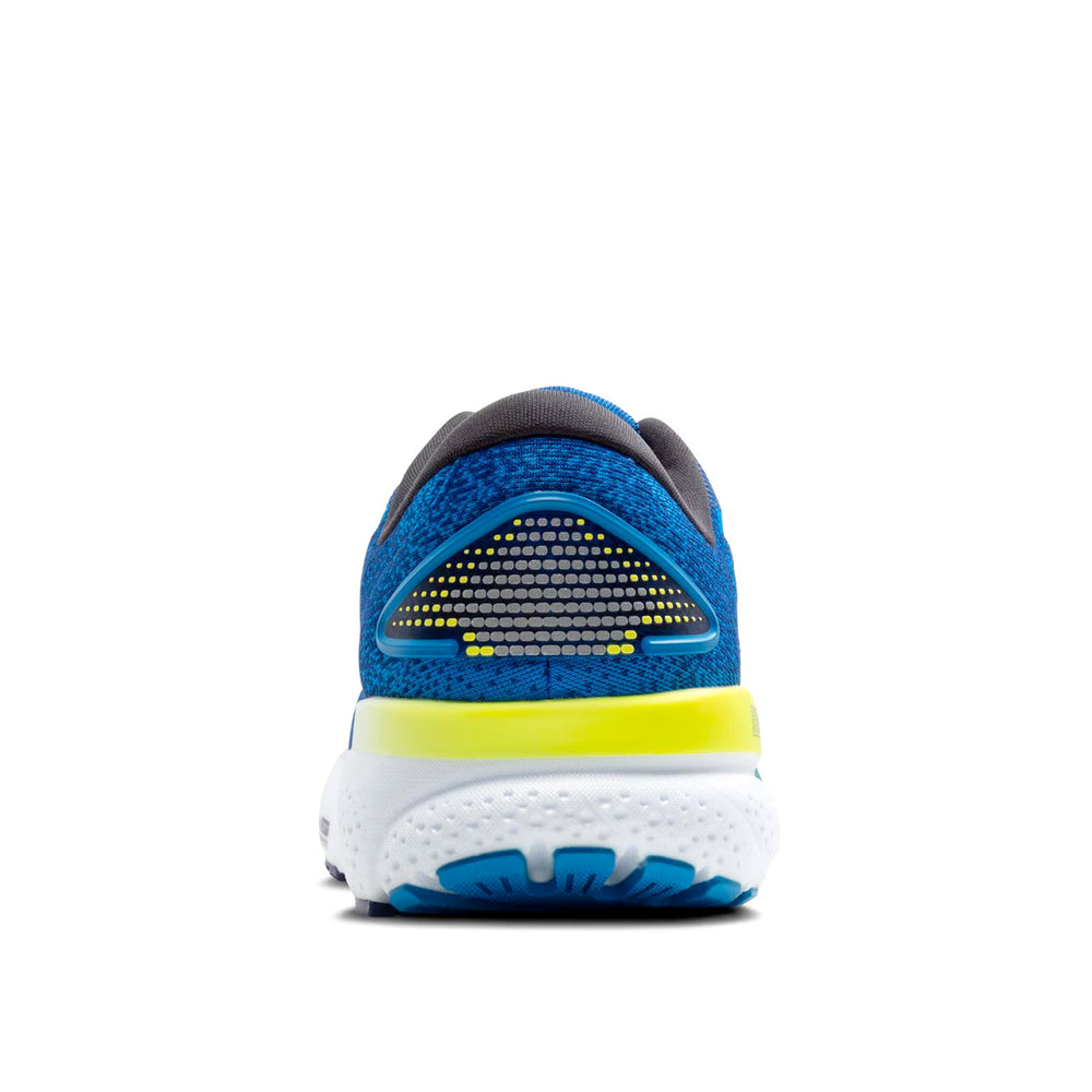 Brooks Men's Ghost 16 Running Shoes Electric Blue / Navy / Lemon - achilles heel