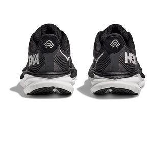 Hoka Men's Clifton 9 Running Shoes Black / White - achilles heel