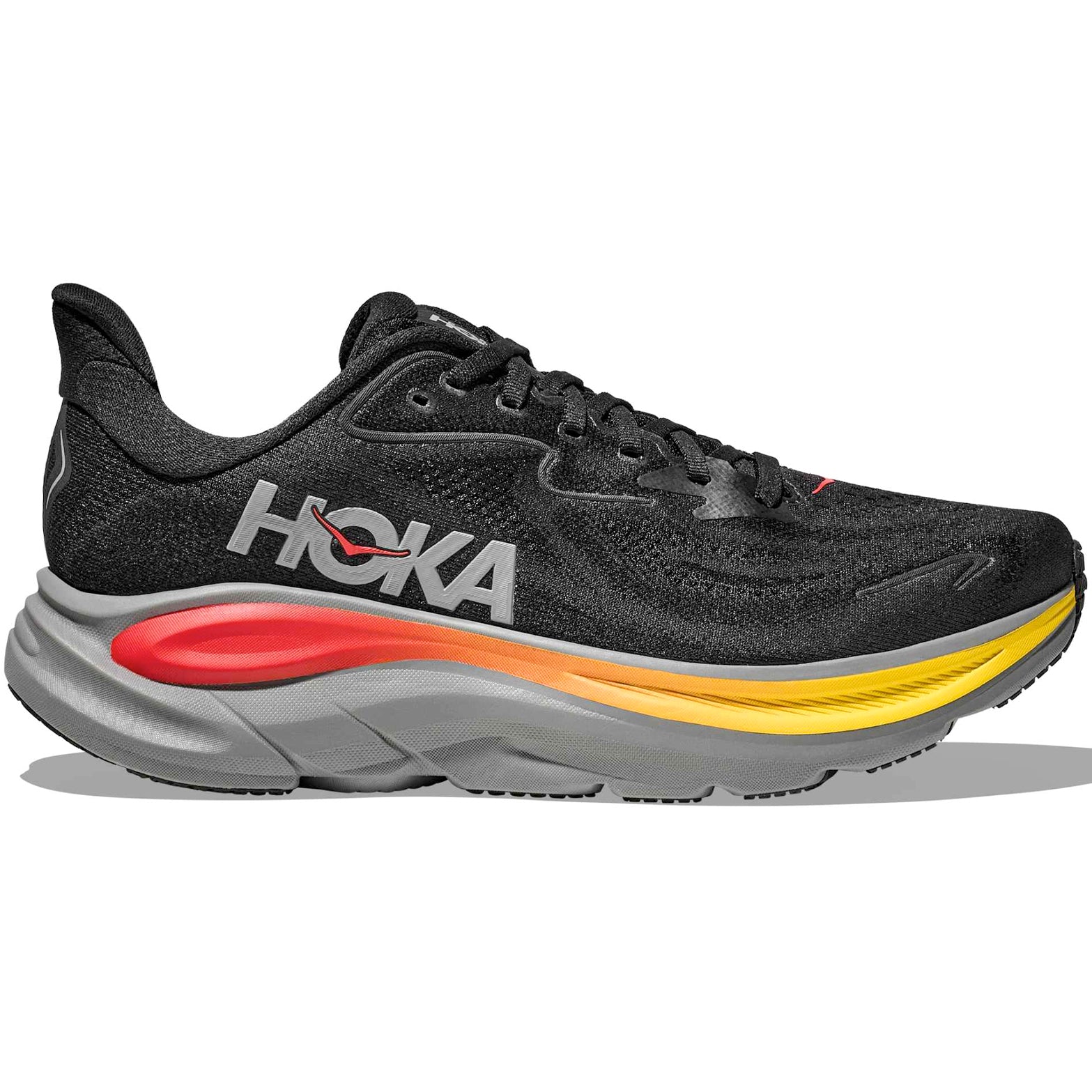 Men's Clifton 10 Running Shoes Black / Galactic Grey - Achilles Heel