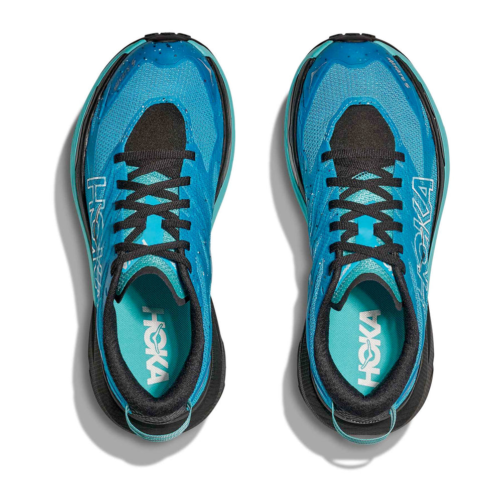 Hoka Men's Mafate 5 Trail Running Shoes Skyward Blue / Black - achilles heel