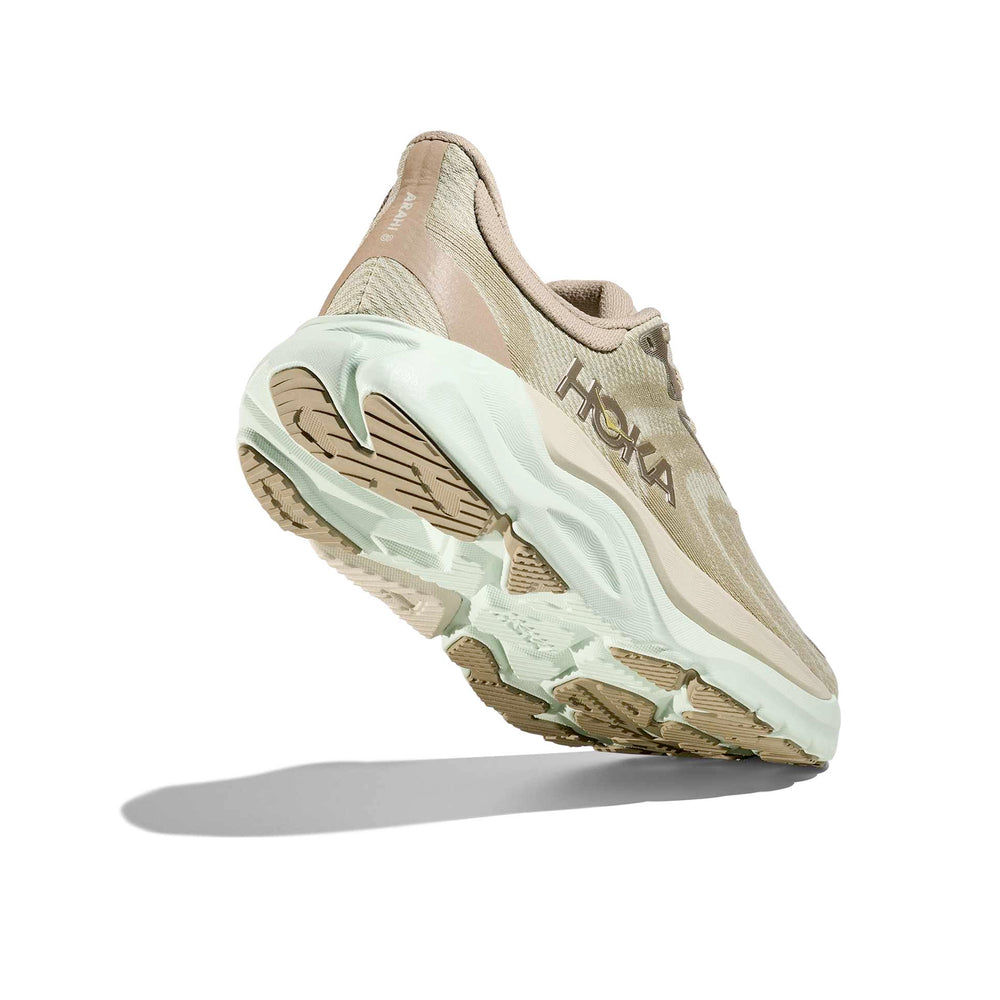Hoka Women's Arahi 8 Running Shoes Oyster Mushroom / Truffle Salt - achilles heel