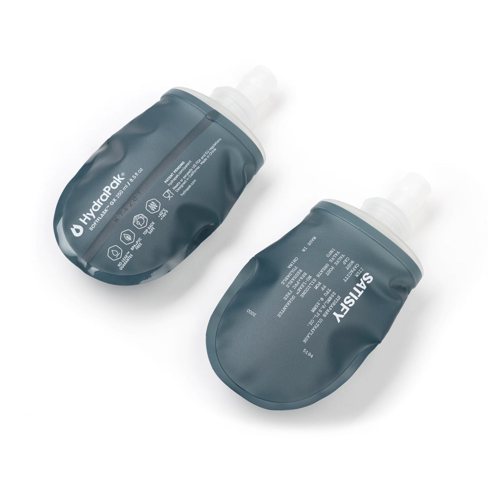 HydraPak Soft Flask 2 Pack 250ml Dark Slate - Achilles Heel