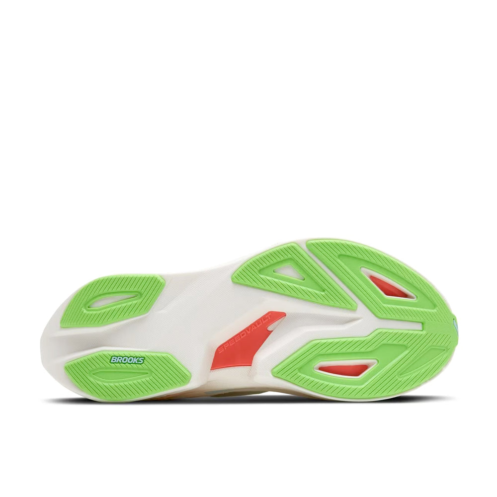 Brooks Men's Hyperion Max 3 Coconut / Green Gecko / Pink Clay - achilles heel