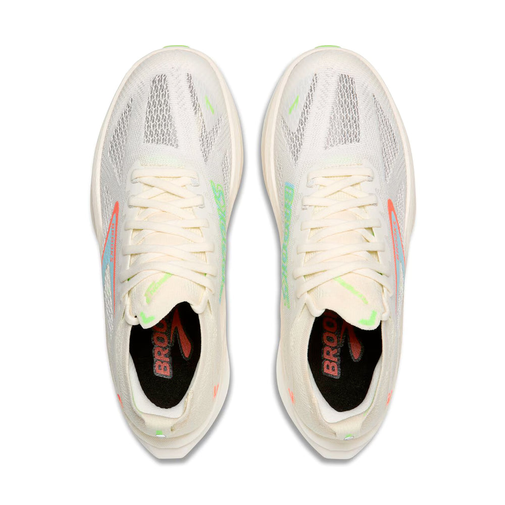 Women's Hyperion Max 3 Running Shoes Coconut / Green Gecko / Pink Clay - achilles heel