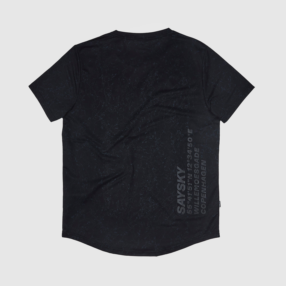 SAYSKY Men's Map Combat Tee Black - achilles heel