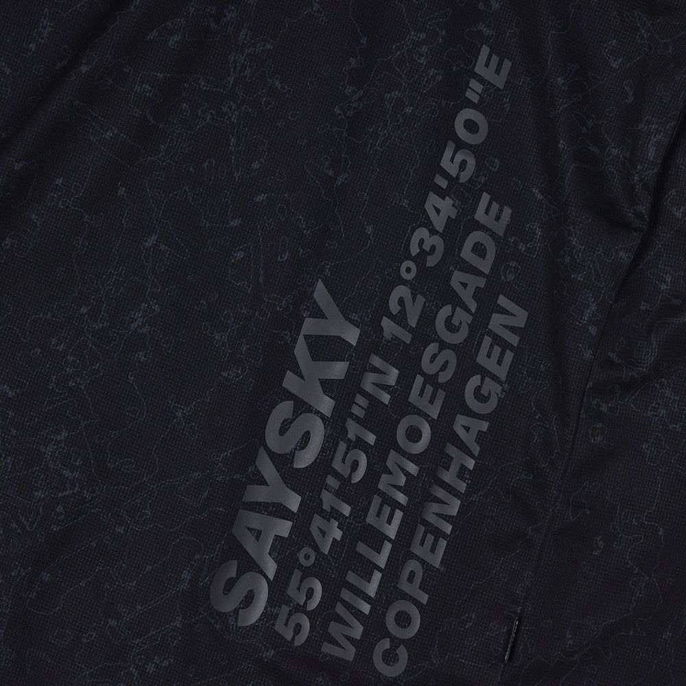SAYSKY Men's Map Combat Tee Black - achilles heel