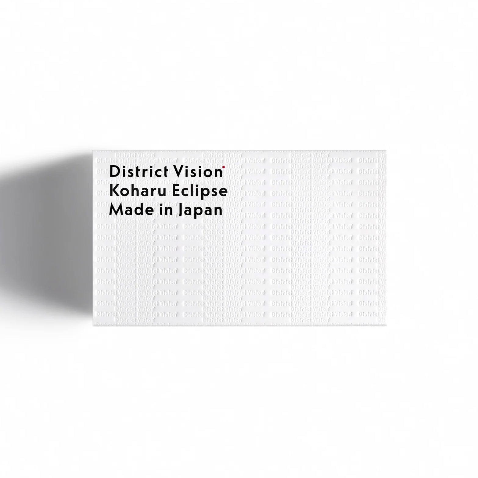 District Vision Koharu Eclipse in Desert Rose D+ Aqua Mirror — product shot showing included protective case with desert rose Koharu Eclipse eyewear