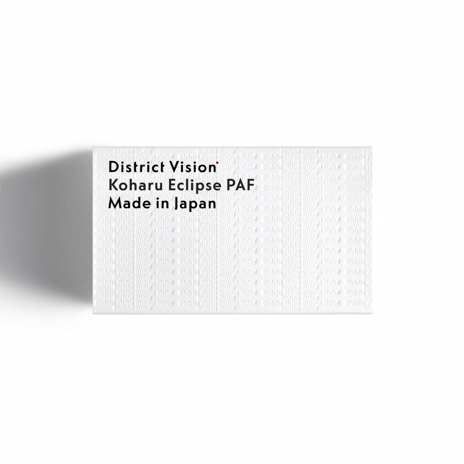 District Vision x PAF Koharu Eclipse in Deep Sea D+ Brown Gradient — product shot showing included protective case with deep sea PAF Koharu Eclipse eyewear