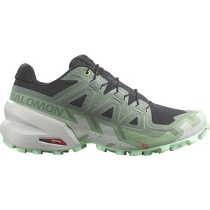 Salomon Women's Speedcross 6 Trail Running Shoes Black / Laurel Wreath / Green Ash - achilles heel