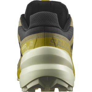 Salomon Men's Speedcross 6 Trail Running Shoes Black / Cress Green / Transparent Yellow - achilles heel