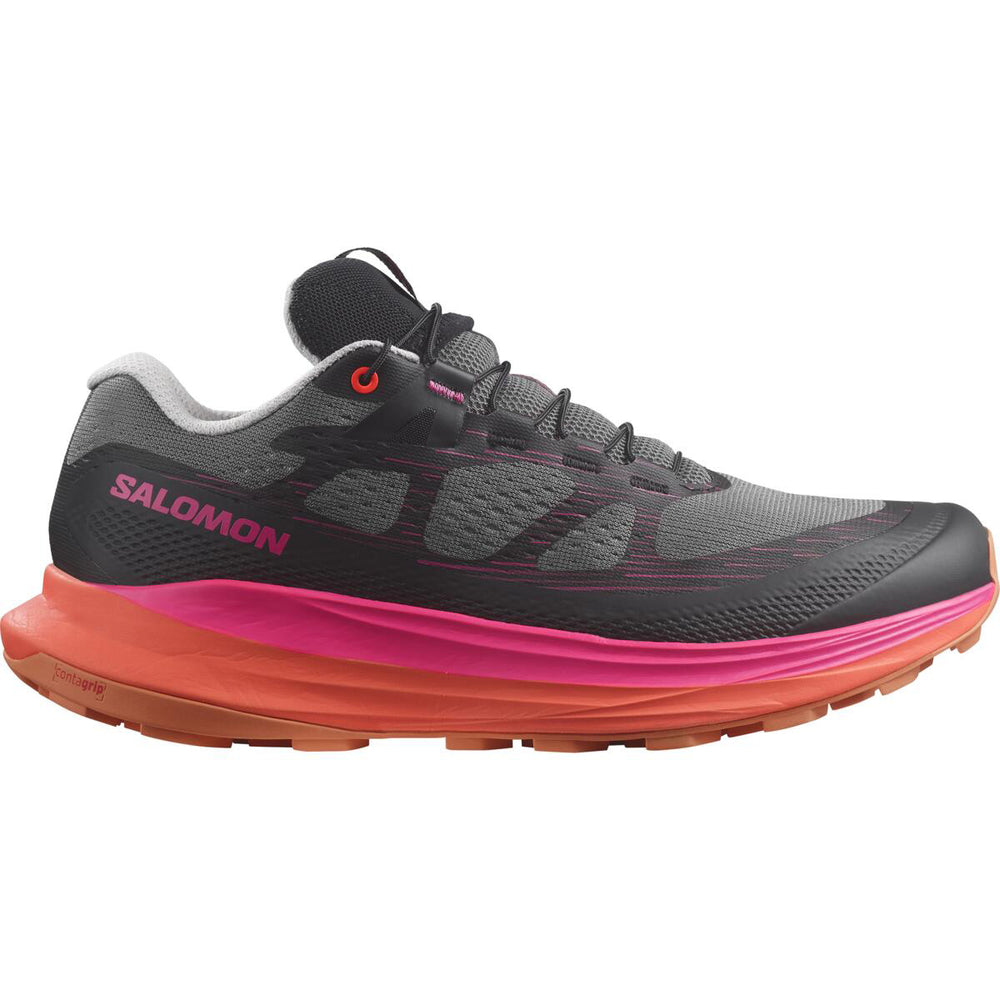 Salomon Women's Ultra Glide 2 Trail Running Shoes Plum Kitten / Black / Pink Glow - achilles heel