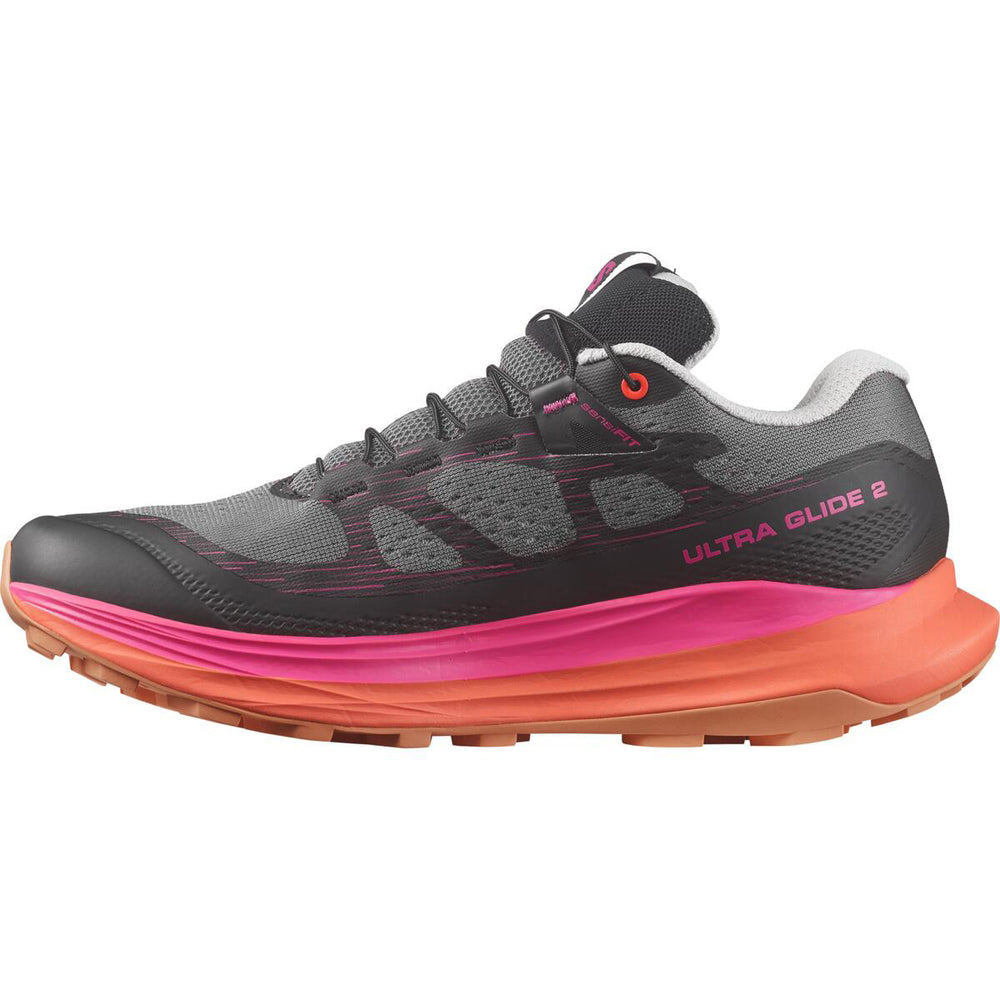 Salomon Women's Ultra Glide 2 Trail Running Shoes Plum Kitten / Black / Pink Glow - achilles heel