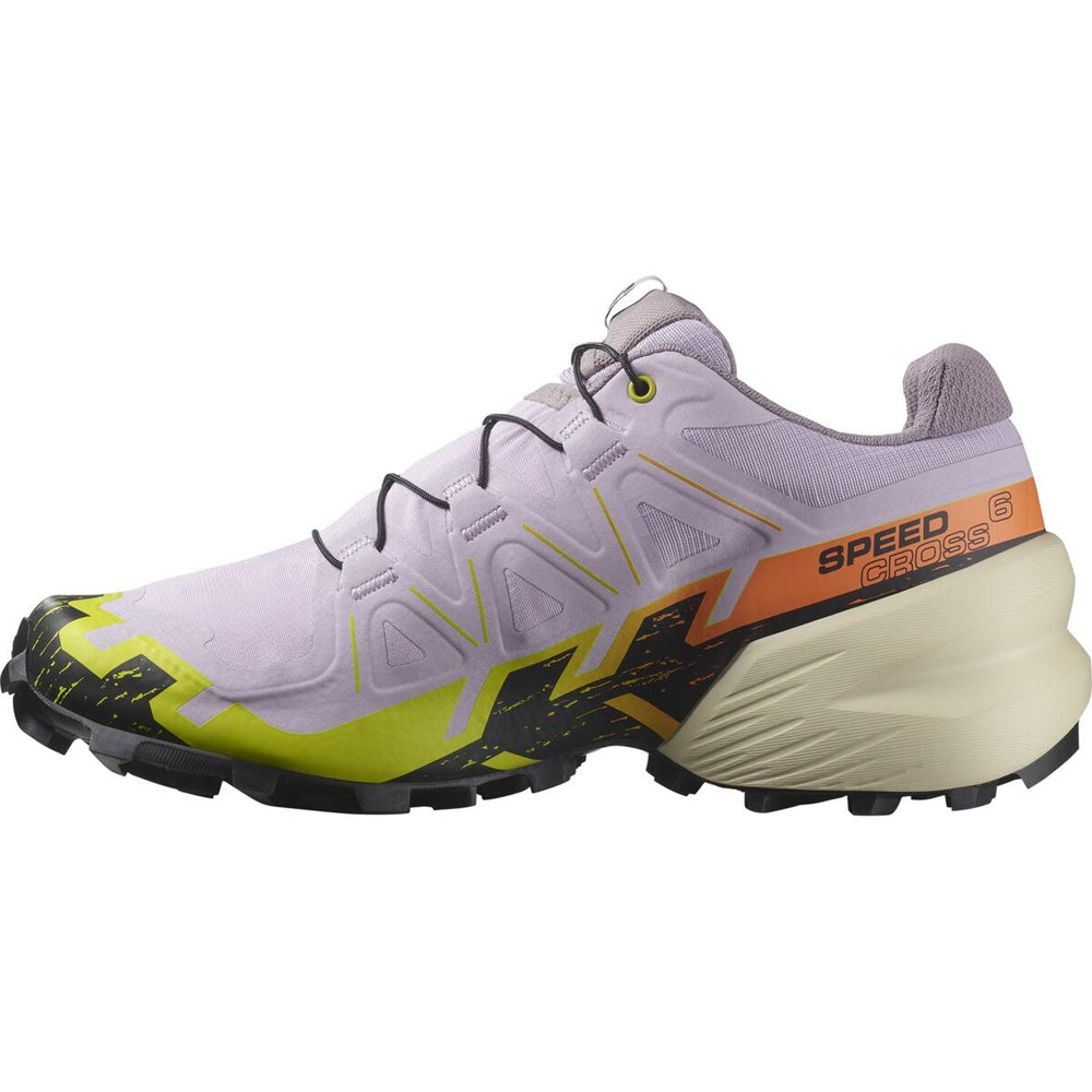 Salomon Women's Speedcross 6 Trail Running Shoes Orchid Petal / Black / Sulphur Spring - achilles heel