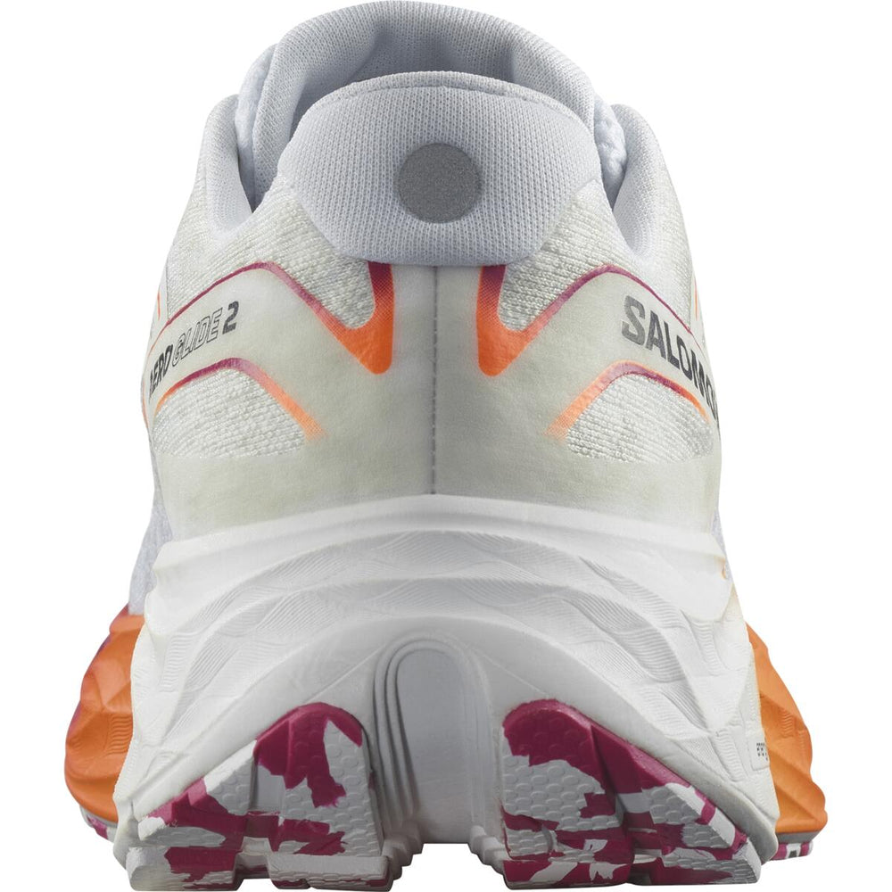 Salomon Men's Aero Glide 2 Running Shoes White / Dragon Fire / Vivacious - achilles heel