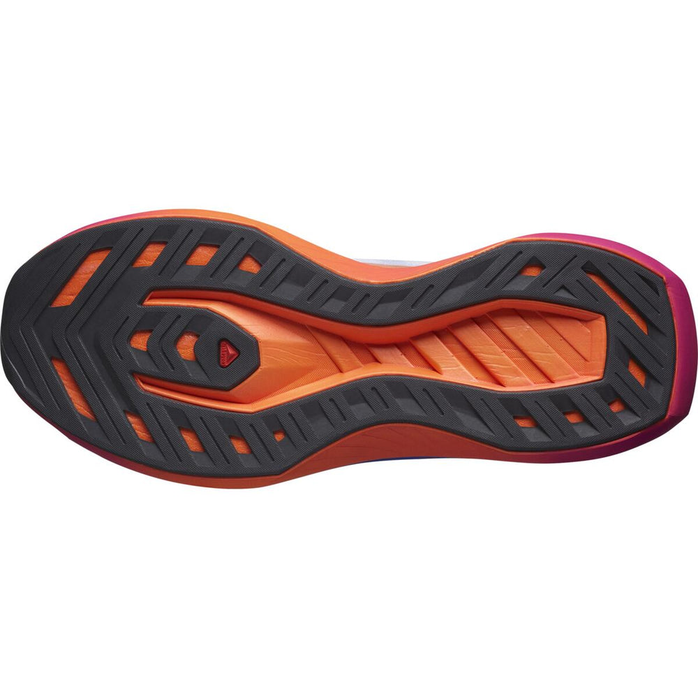 Salomon Men's DRX Bliss Running Shoes Dragon Fire / Vivacious / Surf The Web - achilles heel