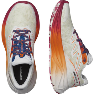 Salomon Women's Aero Glide 2 Running Shoes White / Dragon Fire / Vivacious - achilles heel