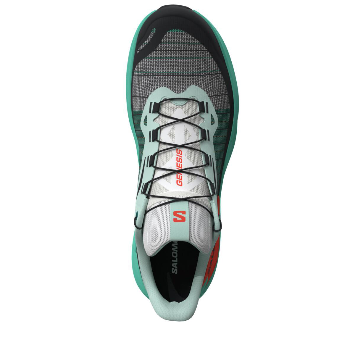 Salomon Women's Genesis Trail Running Shoes Bay / Electric Green / Cherry Tomato - Achilles Heel