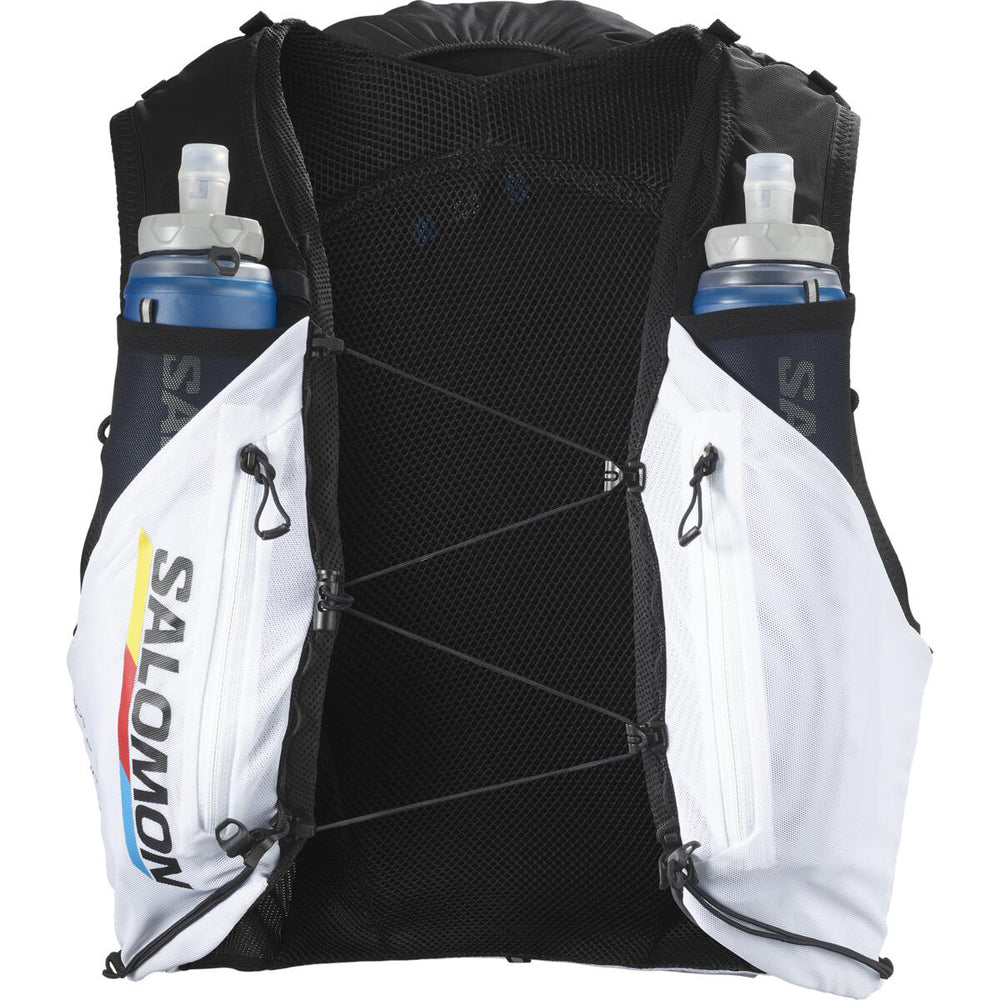 Salomon Advance Skin 12 Race Flag Set Running Vest Black / White - achilles heel