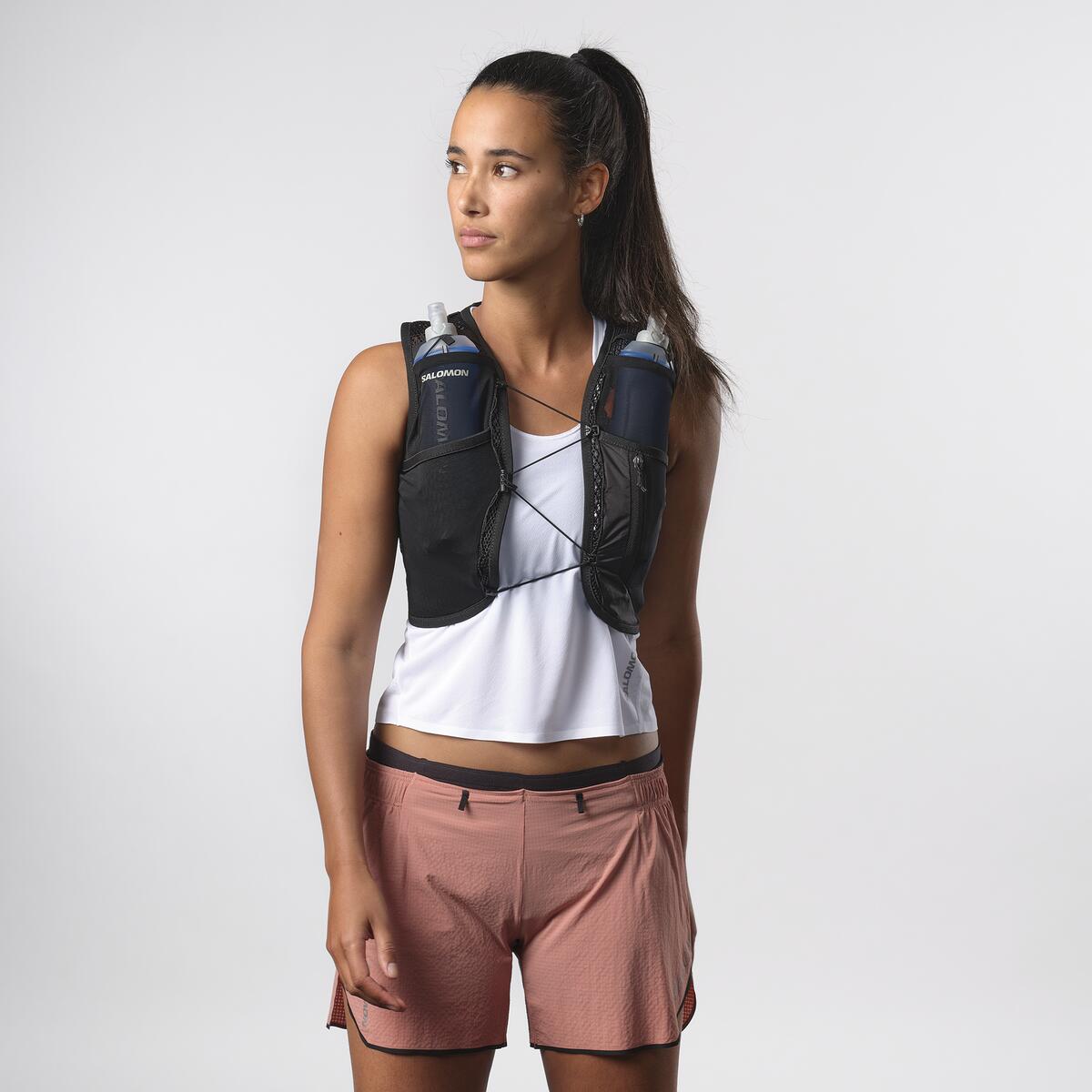 Salomon Women's Active Skin 4 Set Running Vest Black / Metal - Achilles Heel
