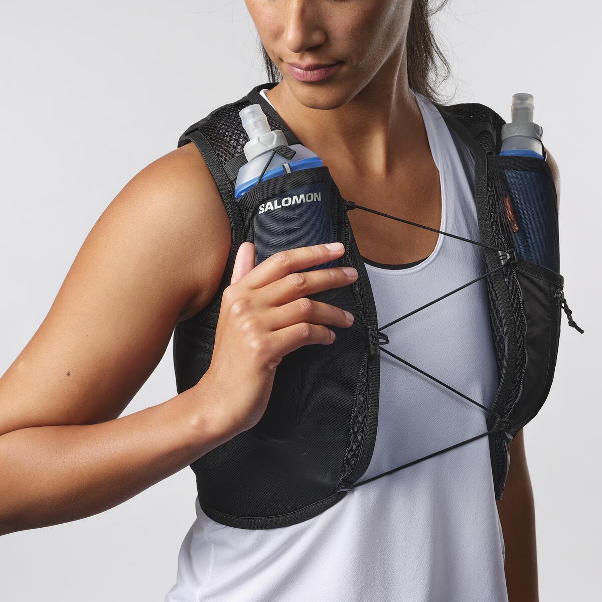 Salomon Women's Active Skin 4 Set Running Vest Black / Metal - Achilles Heel