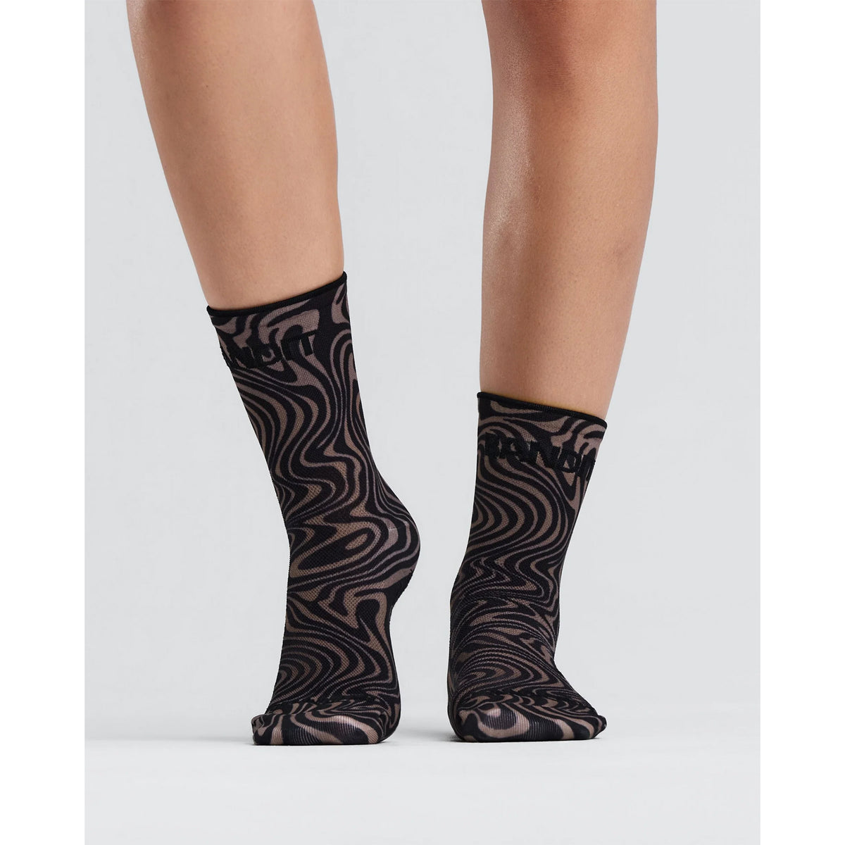 Lite Run 2 Pack Quarter Socks Melted Marble Cocoa / Black