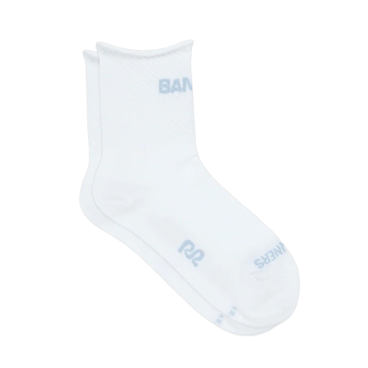 Lite Run Ribbed 2 Pack Quarter Socks White / Pavilion Blue
