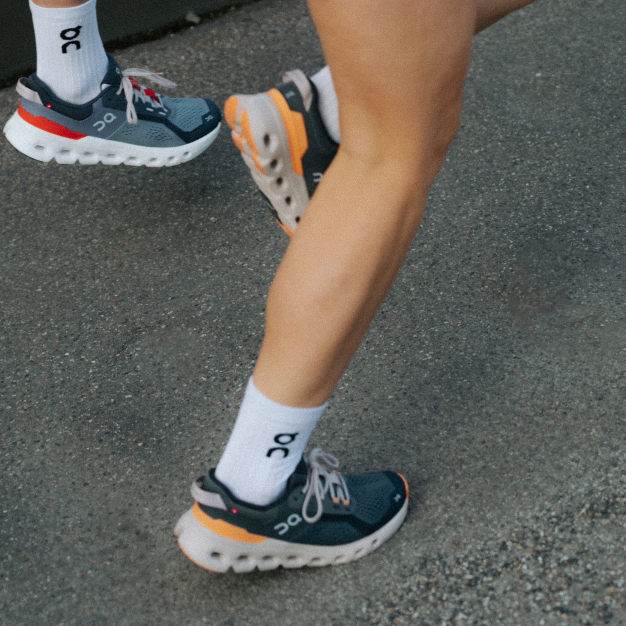 Women's Cloudcore 2 Running Shoes Stone / Tangerine - Achilles Heel