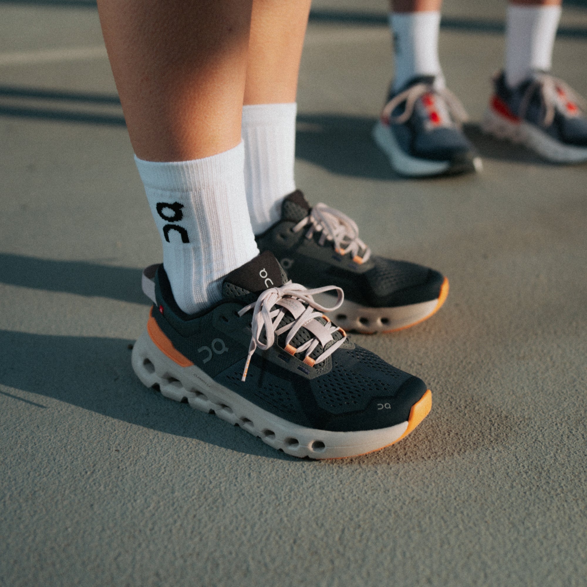 Women's Cloudcore 2 Running Shoes Stone / Tangerine - Achilles Heel