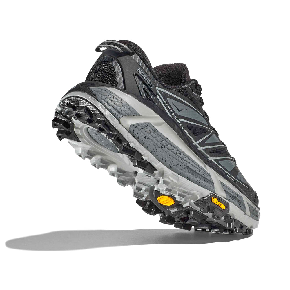 Hoka Mafate Speed 2 Origins Trail Shoes Black / Castlerock - achilles heel