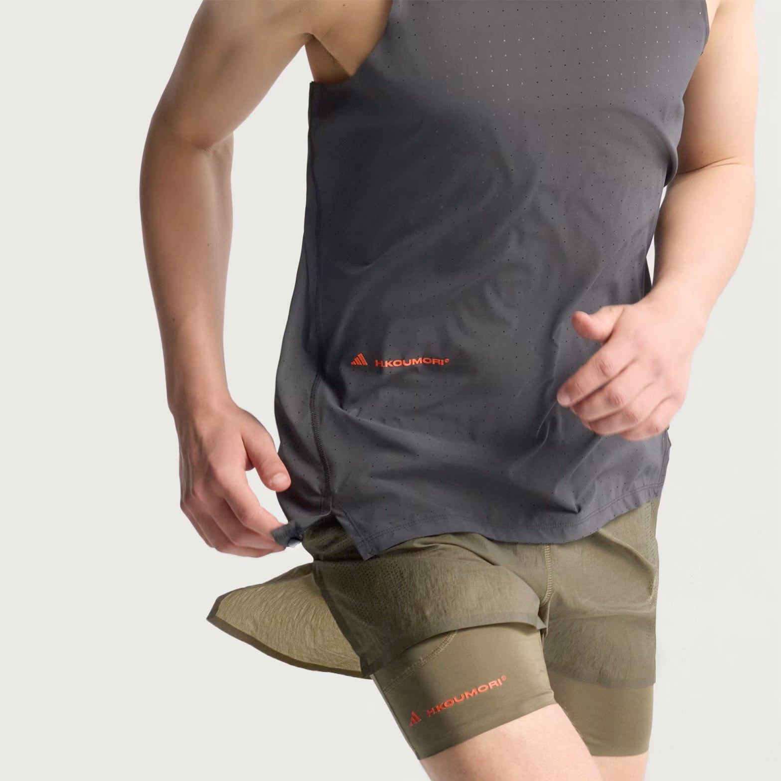 Men's Adi365 H.Koumori Running Tank Black - Achilles Heel