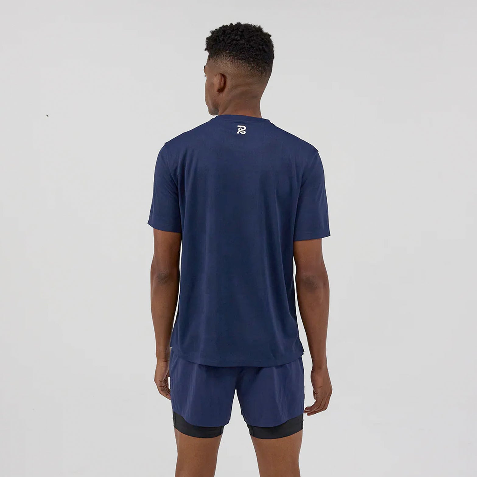 Men's Cheque Jacquard Tee NY Navy - Achilles Heel