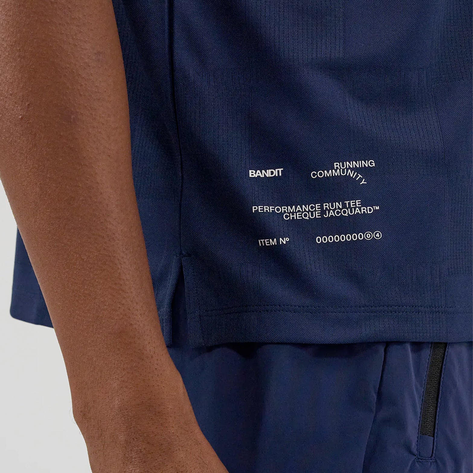 Men's Cheque Jacquard Tee NY Navy - Achilles Heel