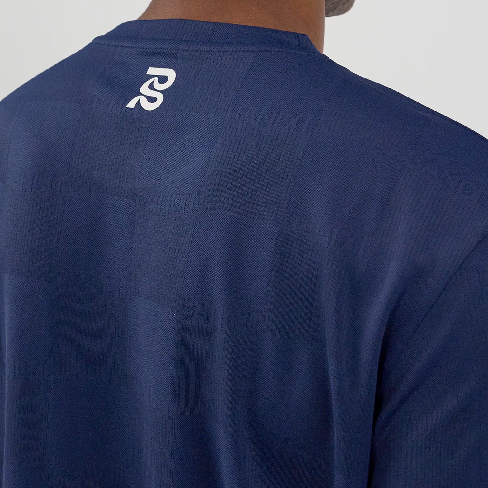 Men's Cheque Jacquard Tee NY Navy - Achilles Heel