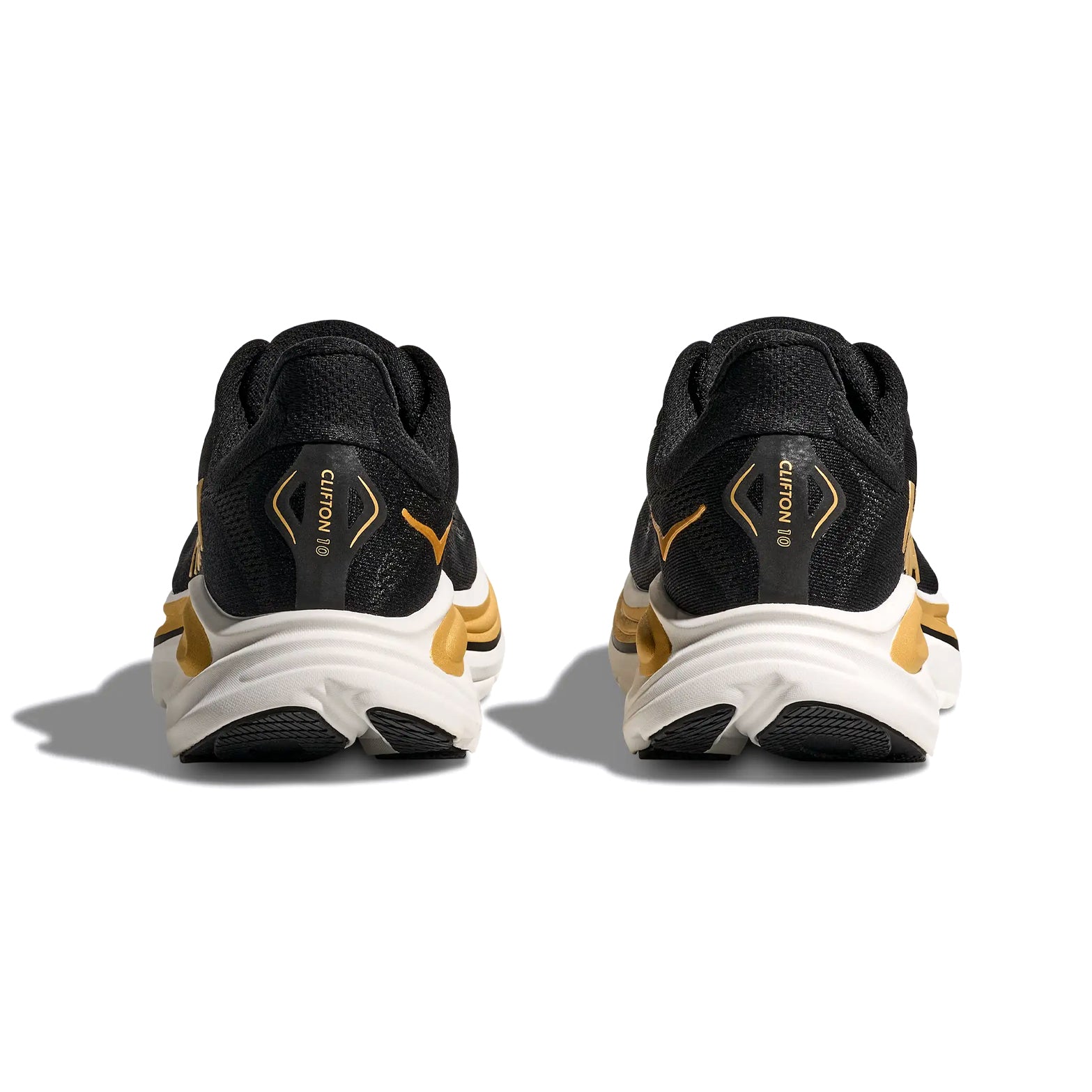 Hoka Men's Clifton 10 Koshi Tan-Tan Running Shoes Black / Gold at