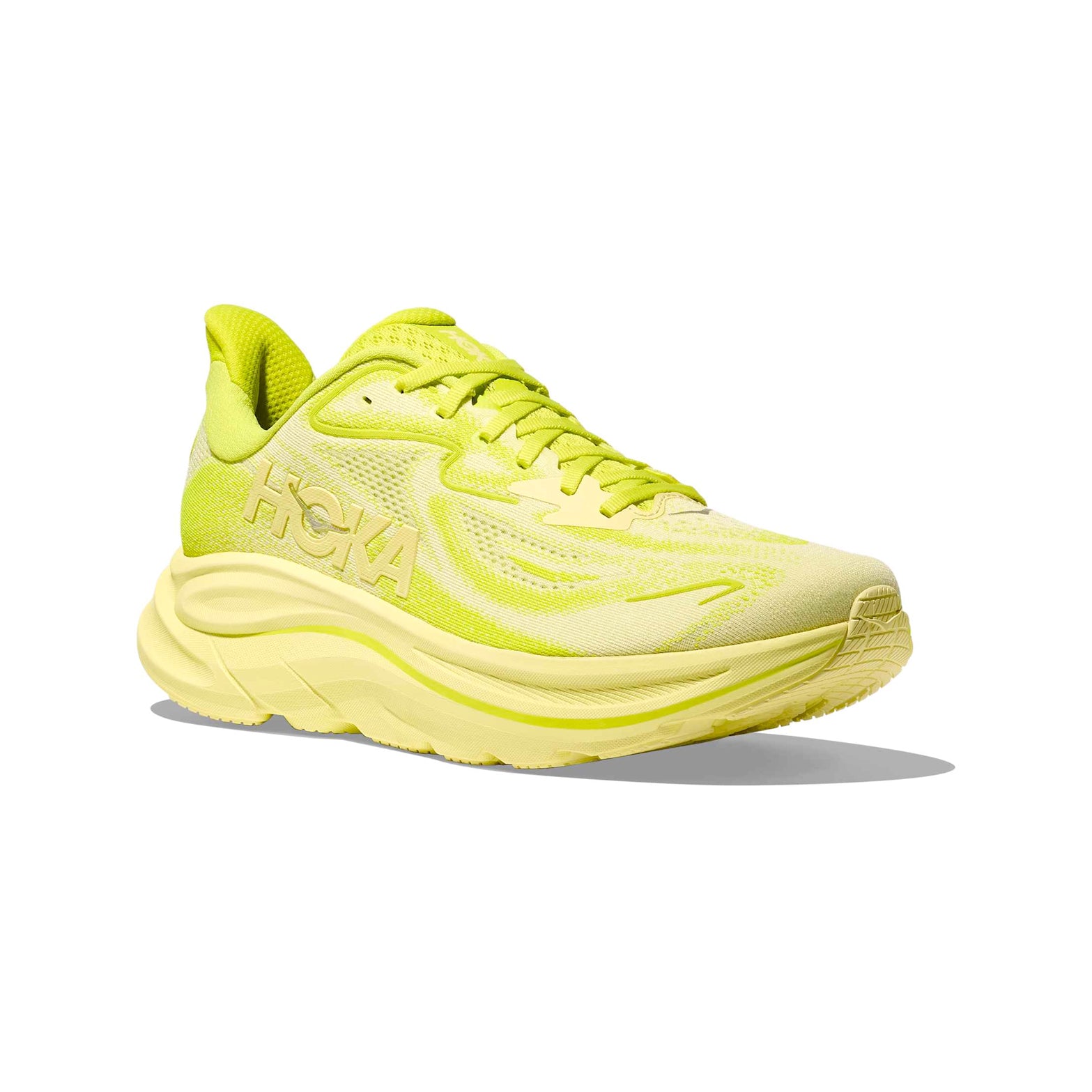 Men's Clifton 10 Running Shoes Neon Hoka Citrus / Sunlight - Achilles Heel